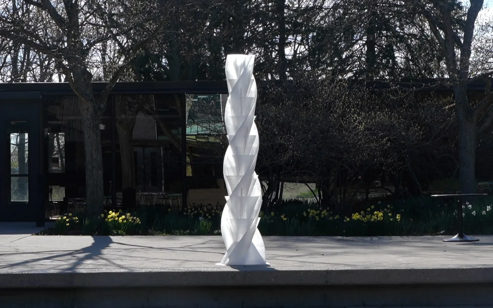 The printed tower before planting