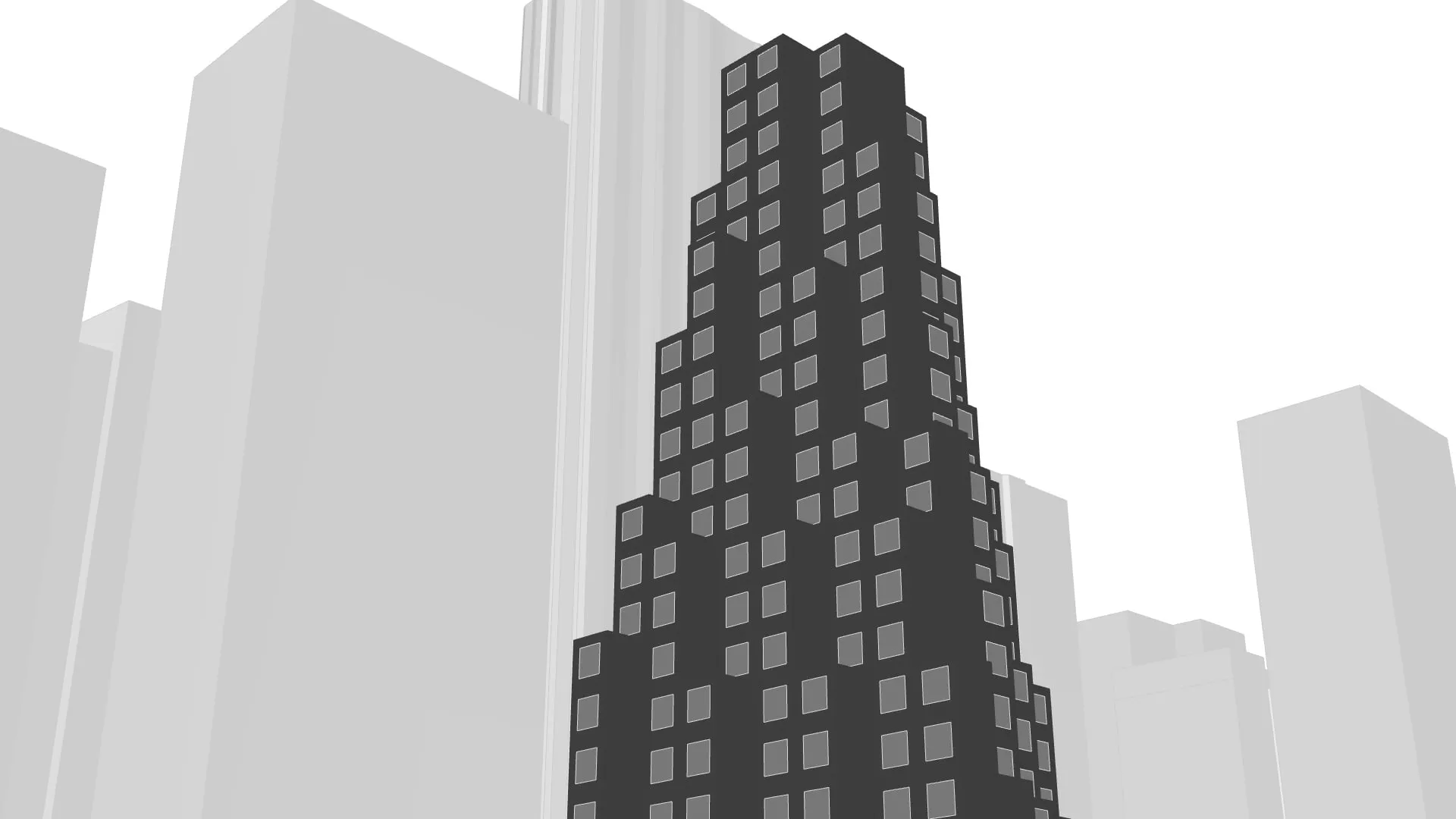 Voxelised tower